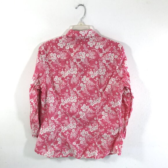 Columbia Women's Floral Button Down Lightweight Shirt L - Picture 4 of 8